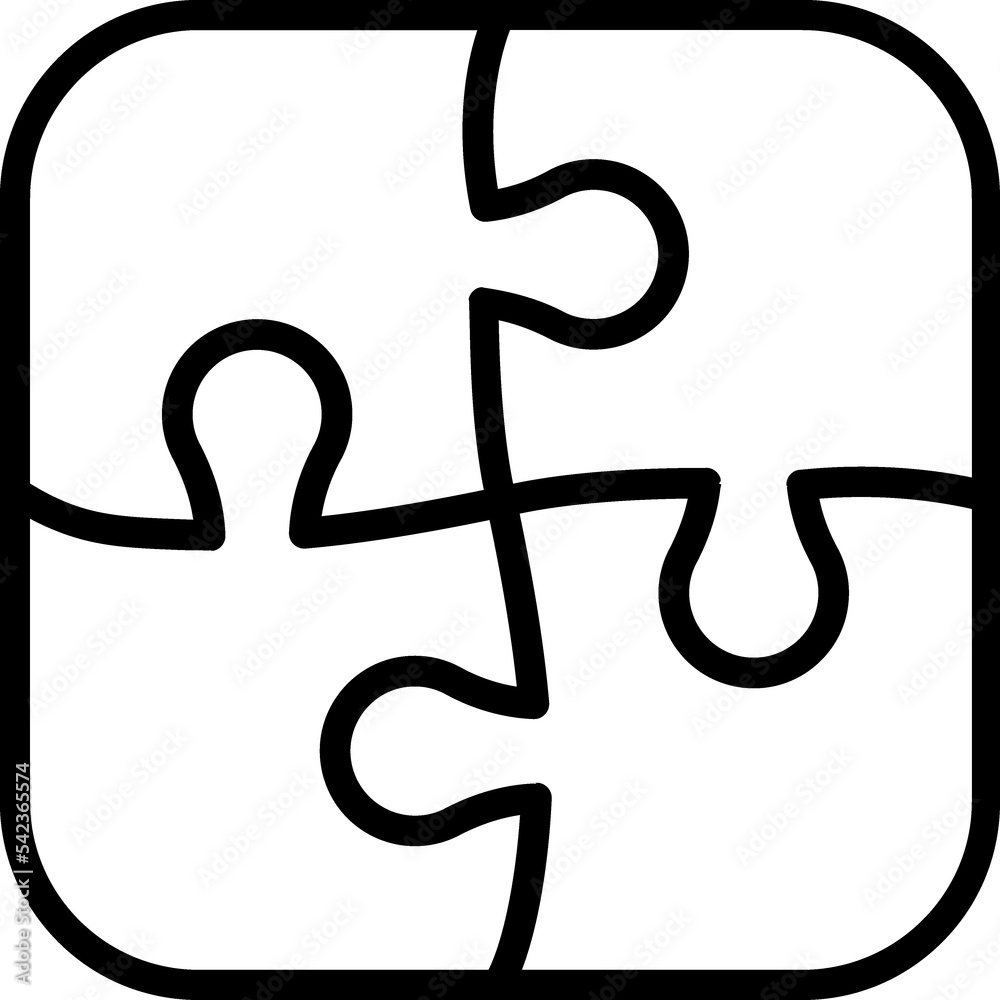 Puzzle, jigsaw line icon Puzzle, jigsaw line icon