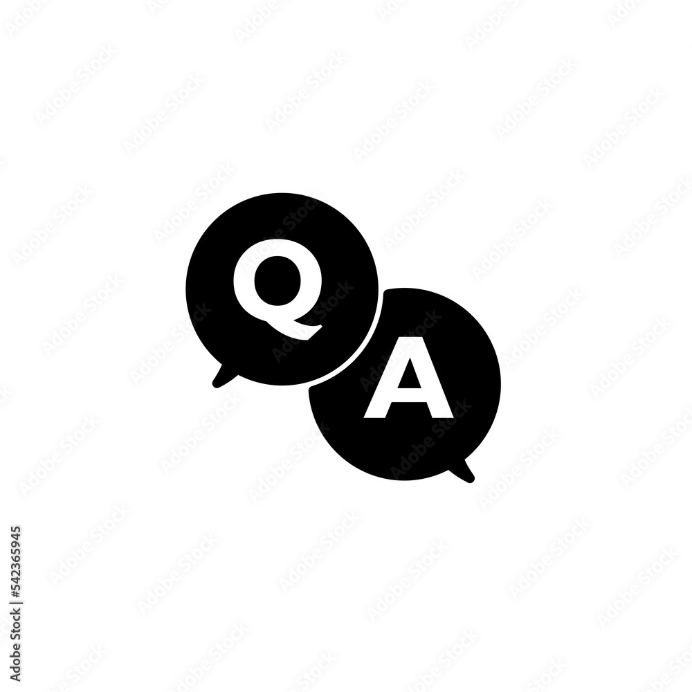 Speech bubbles with Question and Answer icon. Speech bubbles with Question and Answer icon.