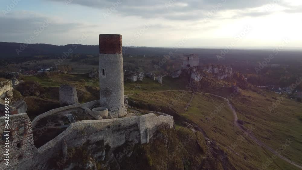 Ruins of the Castle in Olsztyn near Czestochowa, Poland.