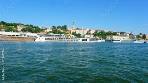 Wallpaper Mural belgrade view over clean blue sky and danube river Torontodigital.ca
