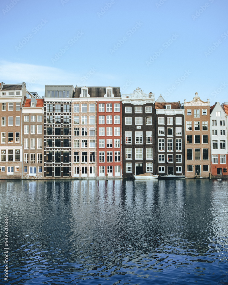 Houses on the canals of Amsterdam