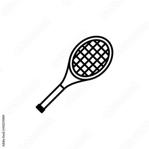 Racket icon set. Sport vector collection. Tennis racket vector icon black classic illustration. Racket icon for tennis and badminton
