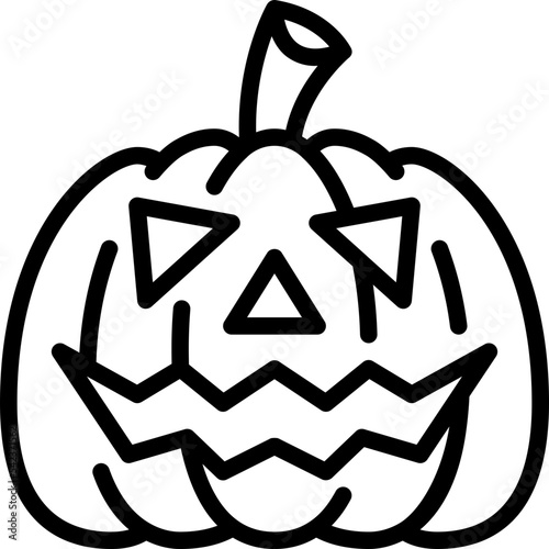 jack o lantern line icon