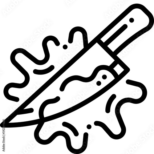 knife line icon