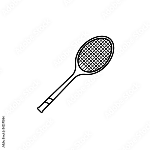 Racket icon set. Sport vector collection. Tennis racket vector icon black classic illustration. Racket icon for tennis and badminton