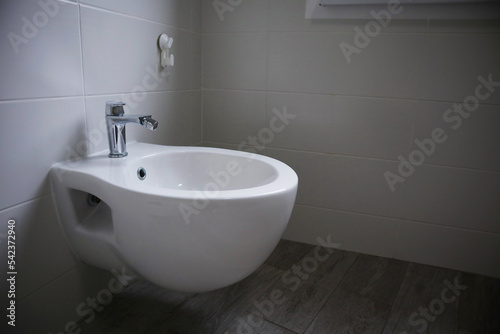 Modern bathroom in light colors           