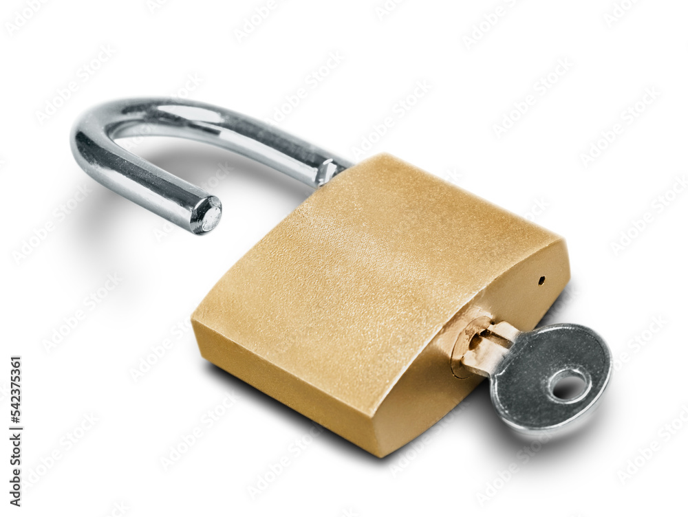 Open Padlock and Key Open Padlock and Key