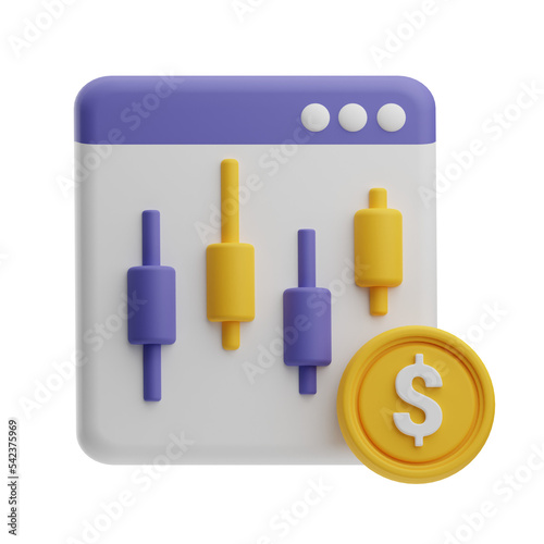 credit and loan,object chart illustration 3d
