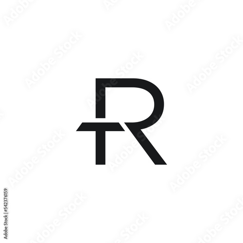 R and T abstract initials letter monogram vector logo design