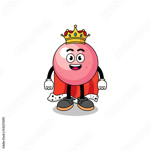 Εκτύπωση καμβά Mascot Illustration of gum ball king