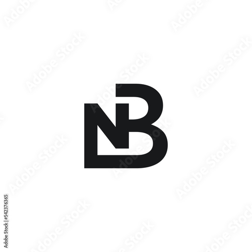 NB BN abstract initials letter monogram vector logo design