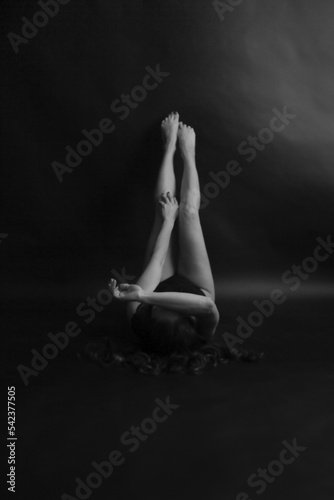 Beautiful nude female legs close-up