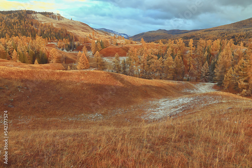 wallpaper autumn landscape mountain altai  freedom romantic trip