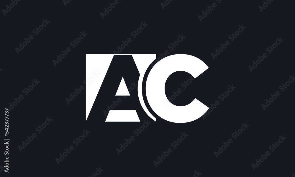 Letter AC logo design. AC logo vector template. Stock Vector | Adobe Stock