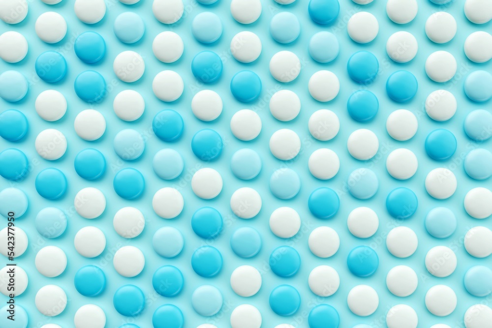 3d rendering of a seamless pattern of Chocolate candy coated in blue and white 3d rendering of a seamless pattern of Chocolate candy coated in blue and white
