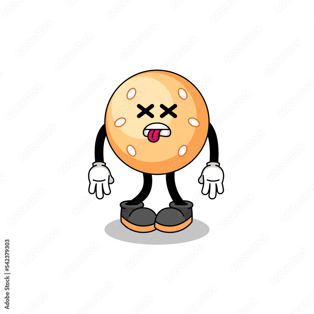 sesame ball mascot illustration is dead sesame ball mascot illustration is dead