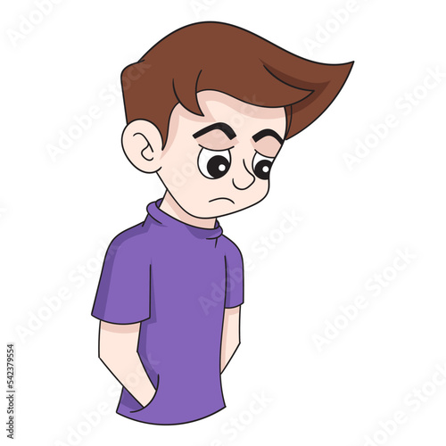 avatar boy illustration face down is idle