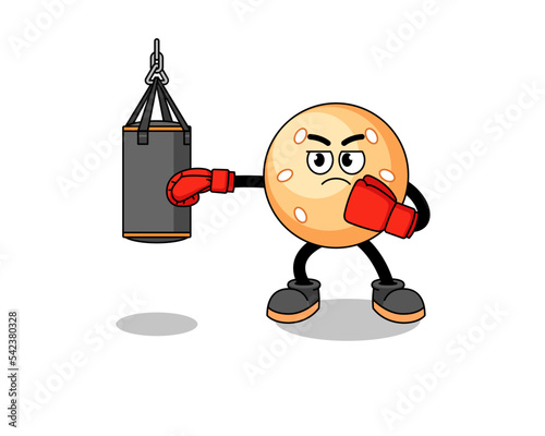 Illustration of sesame ball boxer