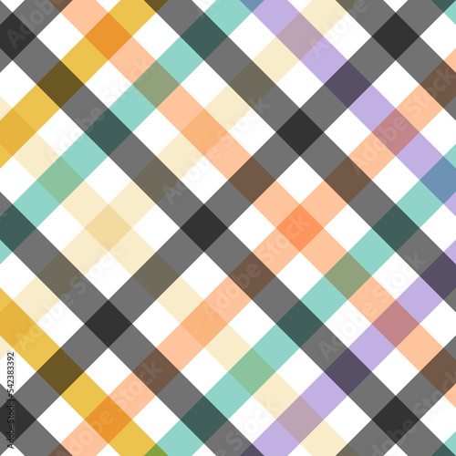 Multicolor gingham background. Happy Halloween inspiration. For wrapping paper, textile print and advertising. Vector illustration, flat design