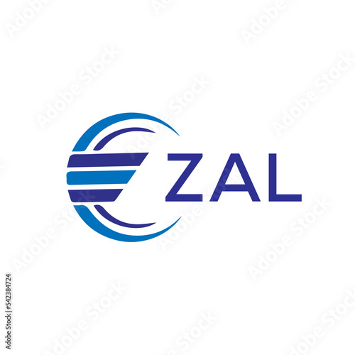 ZAL letter logo. ZAL blue image on white background. ZAL vector logo design for entrepreneur and business. ZAL best icon.