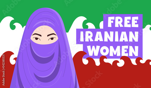 Free Iranian Women Flag Illustration photo