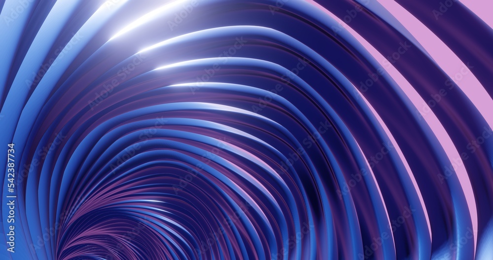 Obraz premium Futuristic architecture rotating spiral structure 3d render