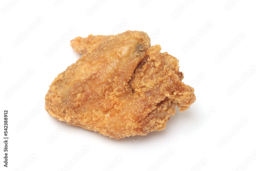 Close up of Chicken Fried Isolated White Background. Close up of Chicken Fried Isolated White Background.