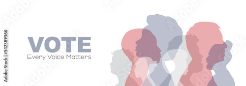 VOTE. Every Voice Matters. Social banner.