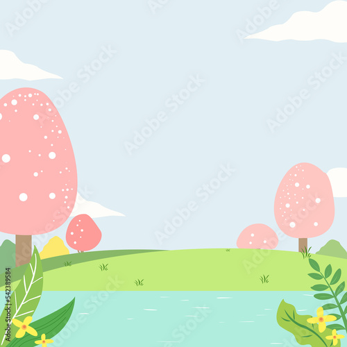 easter greeting card with eggs