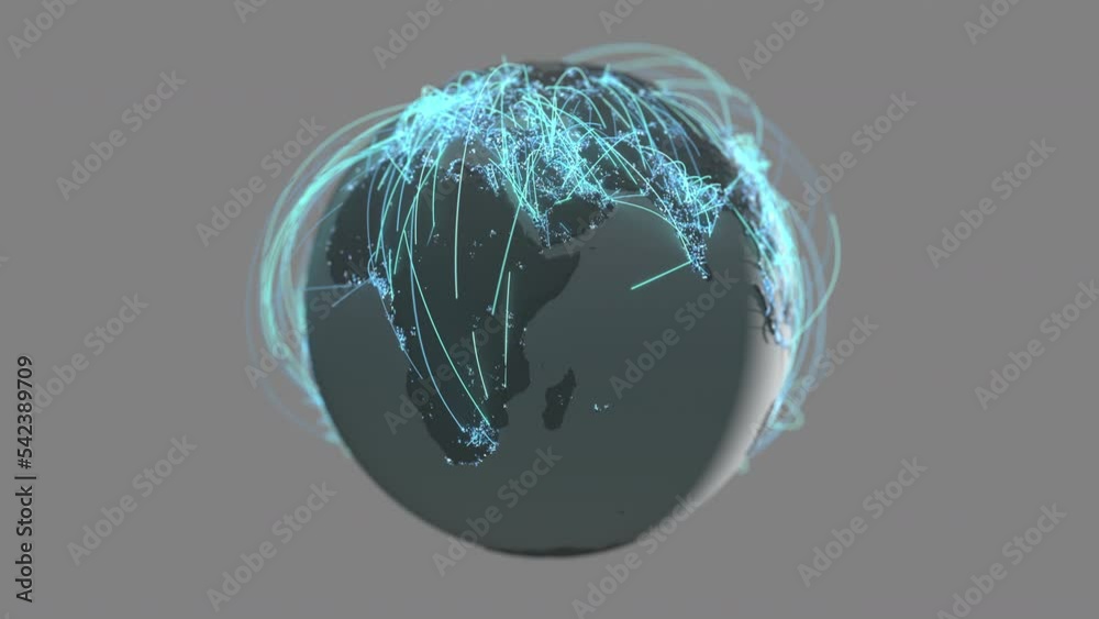 Visualizing Global Connections on a Rotating Earth