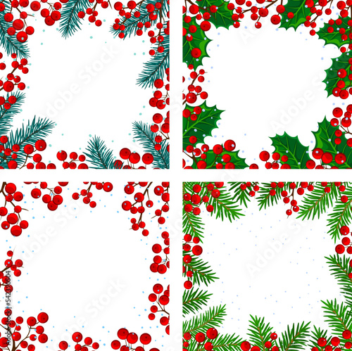 set of christmas banners