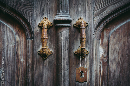 old wooden door