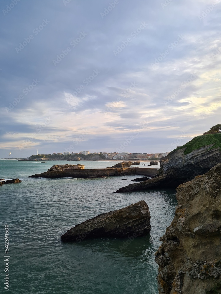 Rocher de la Vierge à Biarritz dans le sud ouest de la France