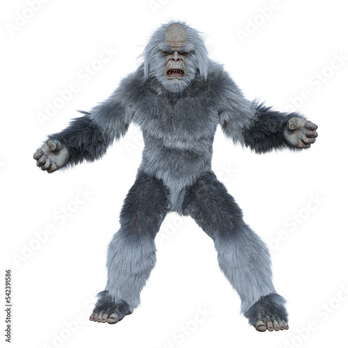 Foto Yeti standing in aggressive pose.