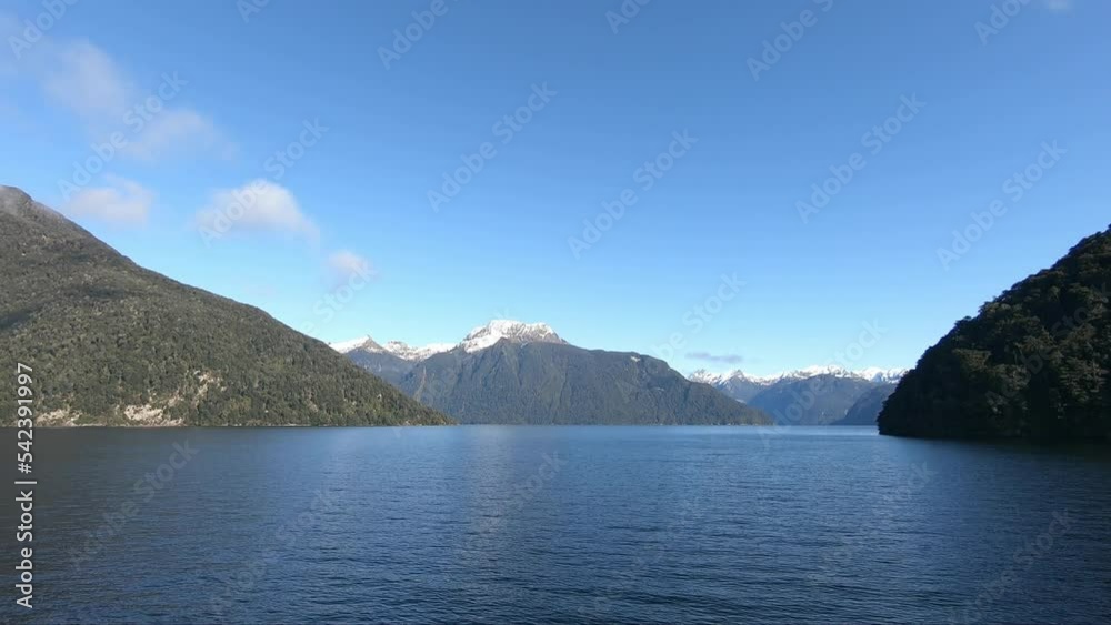 Aerial view of a calm lake surrounded by mountains Aerial view of a calm lake surrounded by mountains