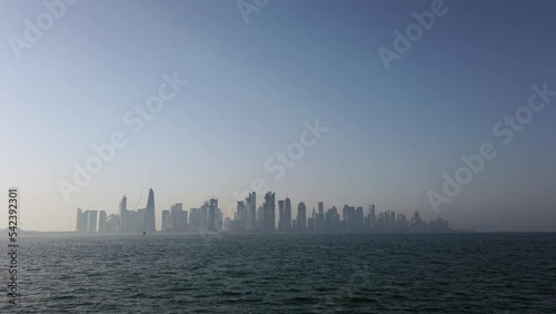 Panorama of Doha, the capital of Qatar