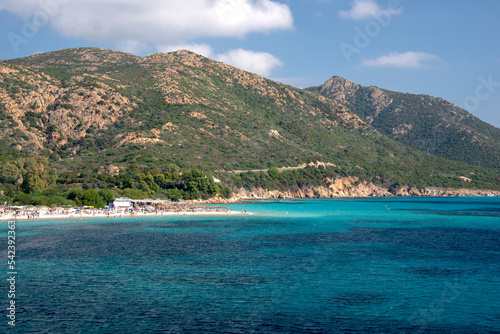 white sand and crystal clear water at Tuerredda Beach, Teulada, Sardinia