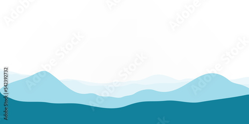 Mountains panoramic view abstract illustration