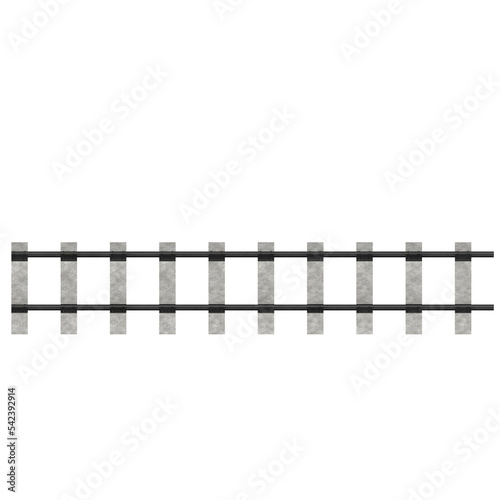 3d rendering illustration of a railway track