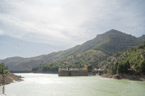 Hydro-electric power plant in the reservoir El Chorro, Málaga