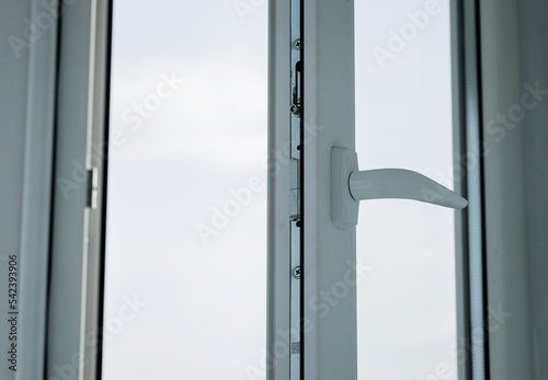 plastic double door window