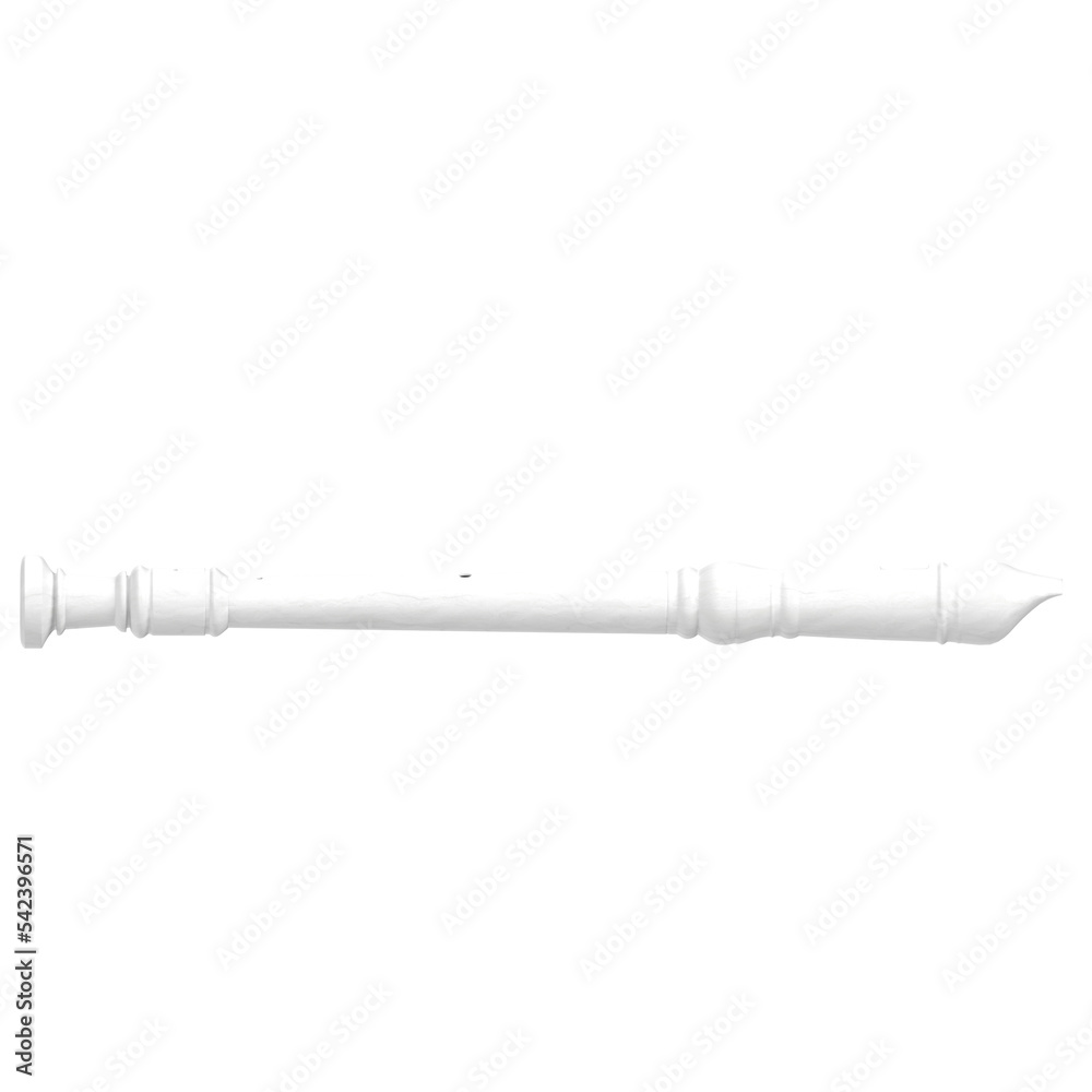 3d rendering illustration of a recorder flute 3d rendering illustration of a recorder flute