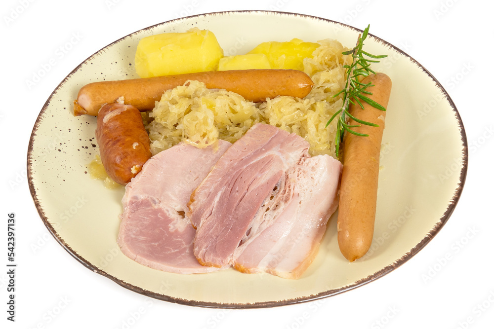 assiette de choucroute en gros plan assiette de choucroute en gros plan