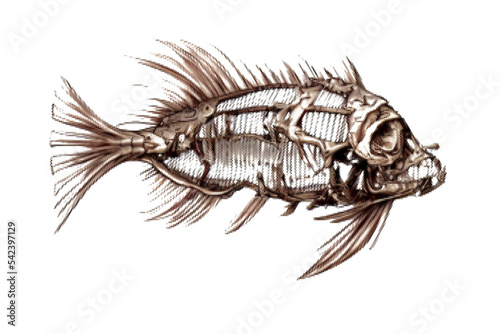 Fantastic fish skeleton. Se...