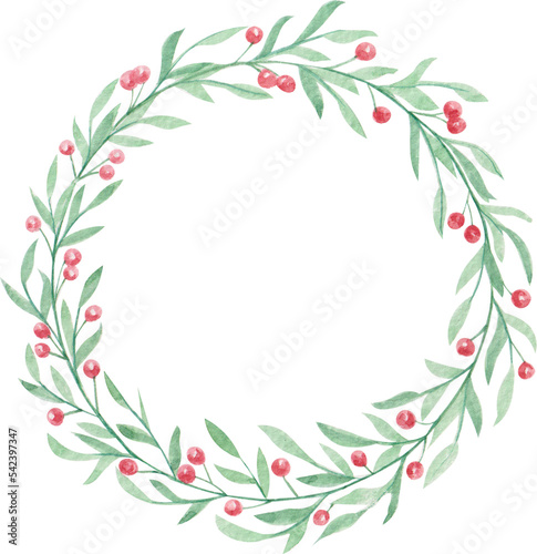 Floral frame hand drawn watercolor clipart