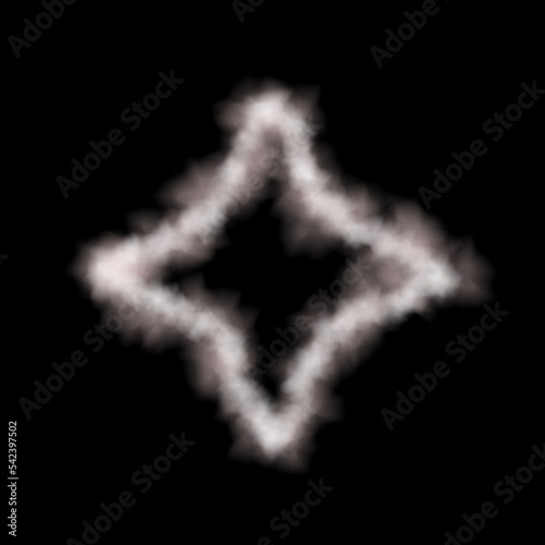 Smoke four-pointed star. Is...