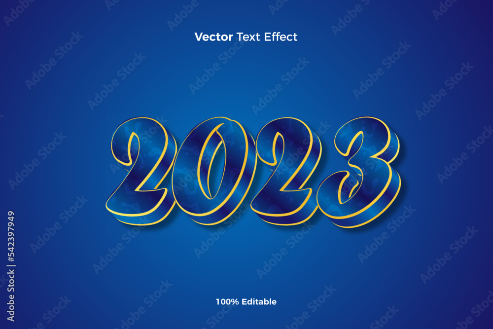2023 3d vector text effect style