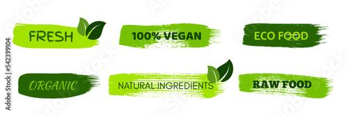 Green natural bio labels