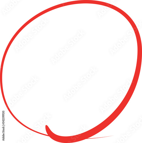 red circle highlight illustration