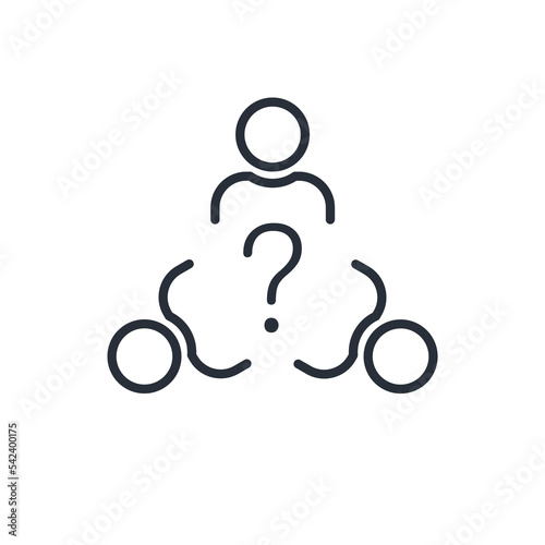 General question. Vector linear icon isolated on white background.
